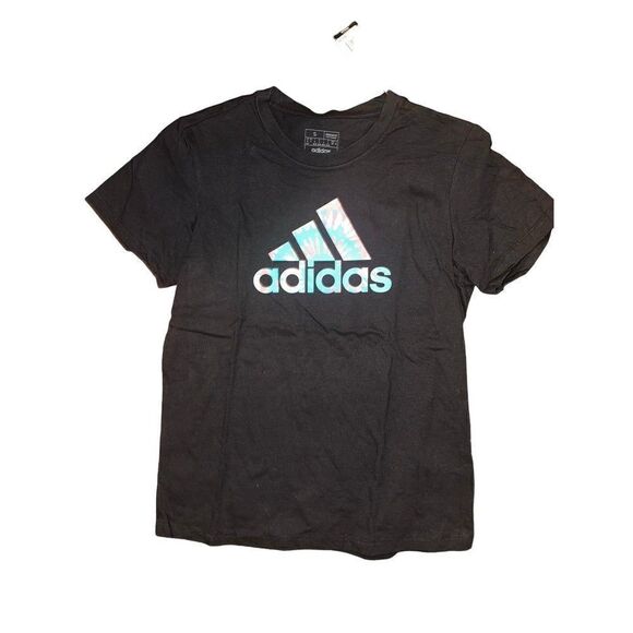 Adidas black short sleeve t shirt bnwt Small - Picture 1 of 2
